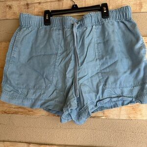 Hilary Radley Light Blue Tencel Shorts